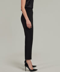 Black Stretch Suiting Cigarette Trousers