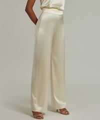Cream Silk Trousers