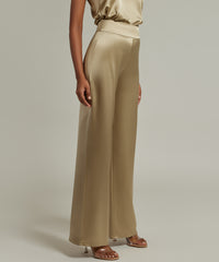 Olive Silk Trousers