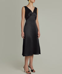 Black Silk Slip Dress