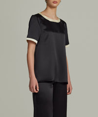 Black Silk T-Shirt