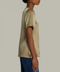 Olive Silk T-Shirt