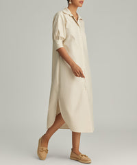 Fawn Egyptian Cotton Long Shirt Dress