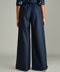 Navy Blue Egyptian Cotton Trousers