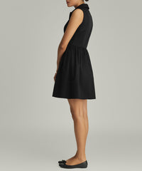 Black Egyptian Cotton Short Tennis Dress