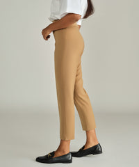 Camel Stretch Suiting Cigarette Trousers