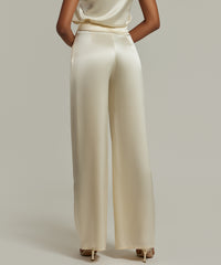 Cream Silk Trousers