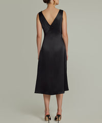 Black Silk Slip Dress