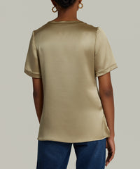 Olive Silk T-Shirt