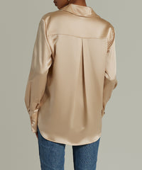 Champagne Silk Oversized Shirt