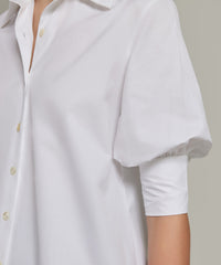 White Egyptian Cotton Short-Sleeved Shirt