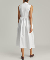 White Egyptian Cotton Long Tennis Dress