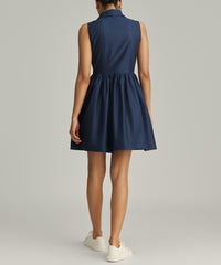 Navy Blue Egyptian Cotton Short Tennis Dress