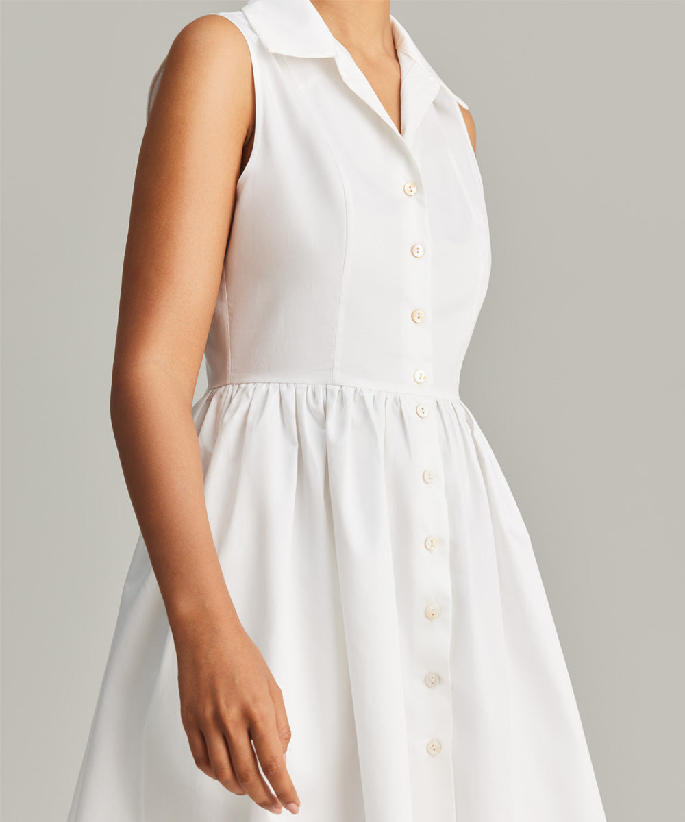 White Egyptian Cotton Short Tennis Dress – Refined Revolution