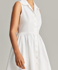 White Egyptian Cotton Short Tennis Dress