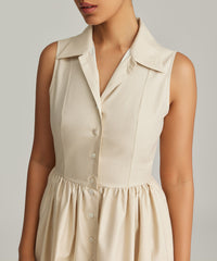 Fawn Egyptian Cotton Long Tennis Dress