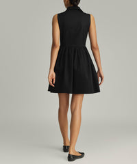 Black Egyptian Cotton Short Tennis Dress
