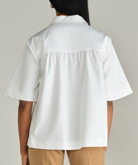 White Egyptian Cotton Bowling Shirt
