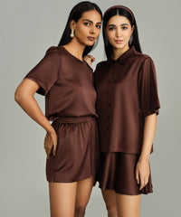 Espresso Silk Bowling Shirt