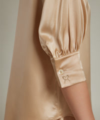 Champagne Silk Short-Sleeved Shirt