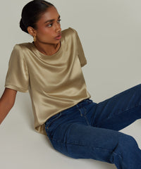 Olive Silk T-Shirt