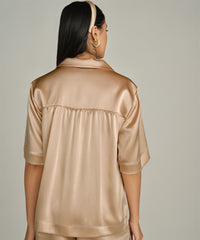 Champagne Silk Bowling Shirt