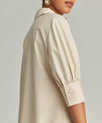 Fawn Egyptian Cotton Long Shirt Dress