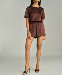 Espresso Silk Boxing Shorts