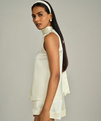 Cream Silk Headband