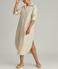 Fawn Egyptian Cotton Long Shirt Dress