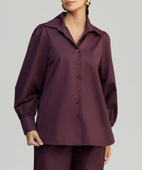 Mulberry Egyptian Cotton Bishop Sleeved Shirt