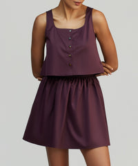 Mulberry Egyptian Cotton Cropped Sleeveless Top