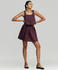 Mulberry Egyptian Cotton Mini Skirt