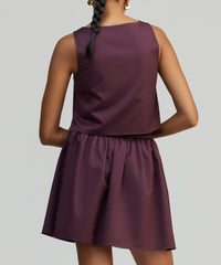 Mulberry Egyptian Cotton Cropped Sleeveless Top
