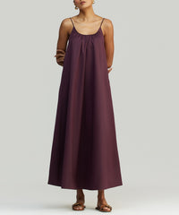 Mulberry Egyptian Cotton Long Trapeze Dress