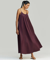 Mulberry Egyptian Cotton Long Trapeze Dress