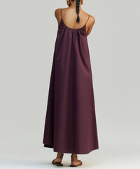 Mulberry Egyptian Cotton Long Trapeze Dress