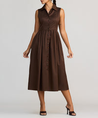 Brunette Egyptian Cotton Long Tennis Dress