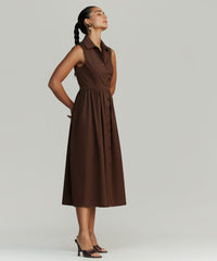 Brunette Egyptian Cotton Long Tennis Dress