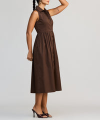 Brunette Egyptian Cotton Long Tennis Dress