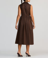 Brunette Egyptian Cotton Long Tennis Dress