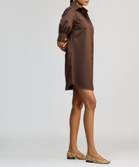 Brunette Egyptian Cotton Short Shirt Dress