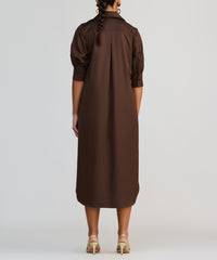Brunette Egyptian Cotton Long Shirt Dress