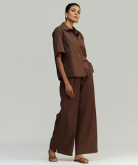 Brunette Egyptian Cotton Bowling Shirt
