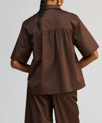 Brunette Egyptian Cotton Bowling Shirt