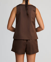 Brunette Egyptian Cotton Sleeveless Top