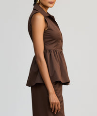 Brunette Egyptian Cotton Tennis Top