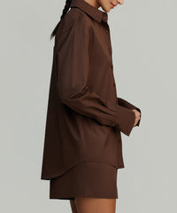 Brunette Egyptian Cotton Oversized Shirt