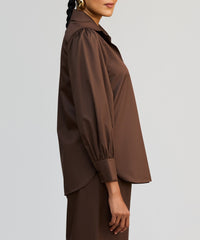 Brunette Egyptian Cotton Bishop Sleeved Shirt