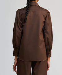 Brunette Egyptian Cotton Bishop Sleeved Shirt